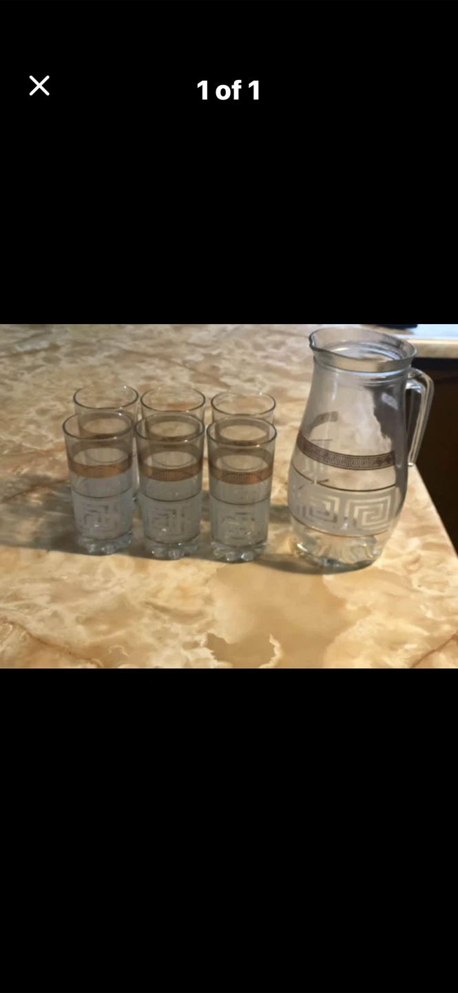 Glass Pitcher and Tumbler Set