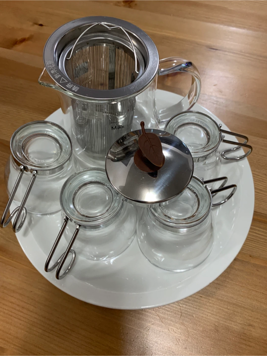 Glass Tea Set with 4 Cups and Infuser - photo 2