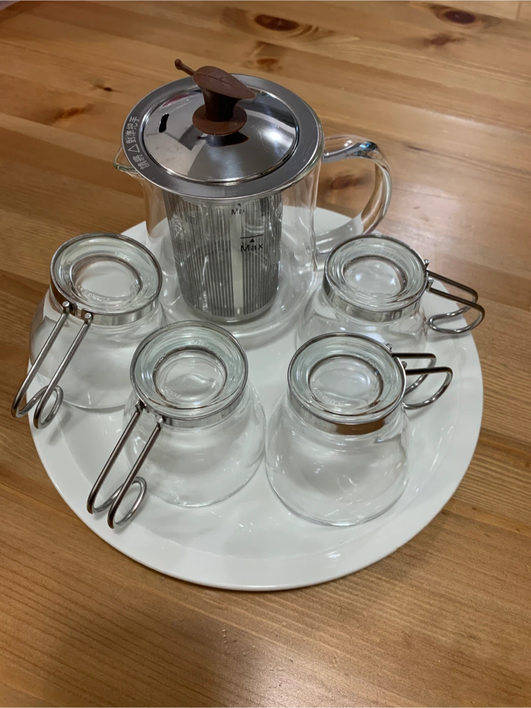 Glass Tea Set with 4 Cups and Infuser - photo 3