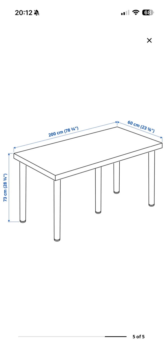IKEA LAGKAPTEN / ADILS Desk - White 200cm - photo 3