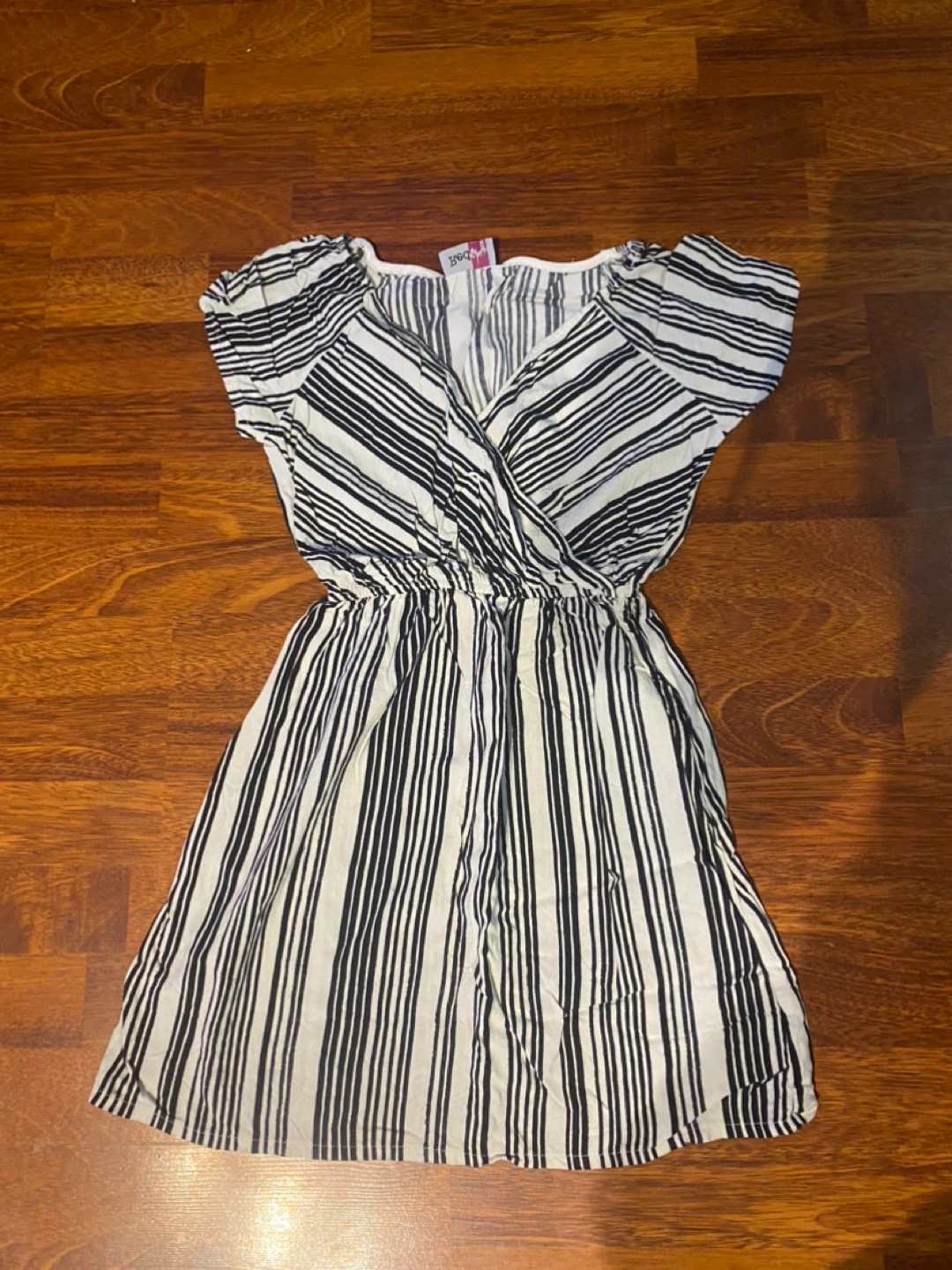 Striped Short Sleeve Dress