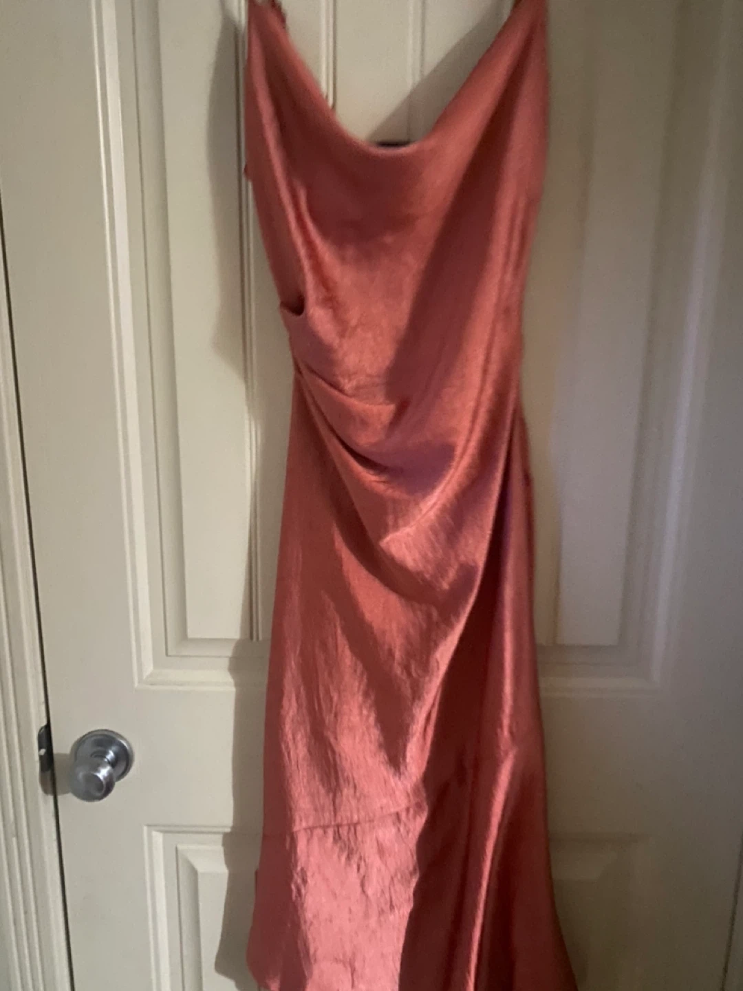 Ruched Satin Slip Dress - photo 2