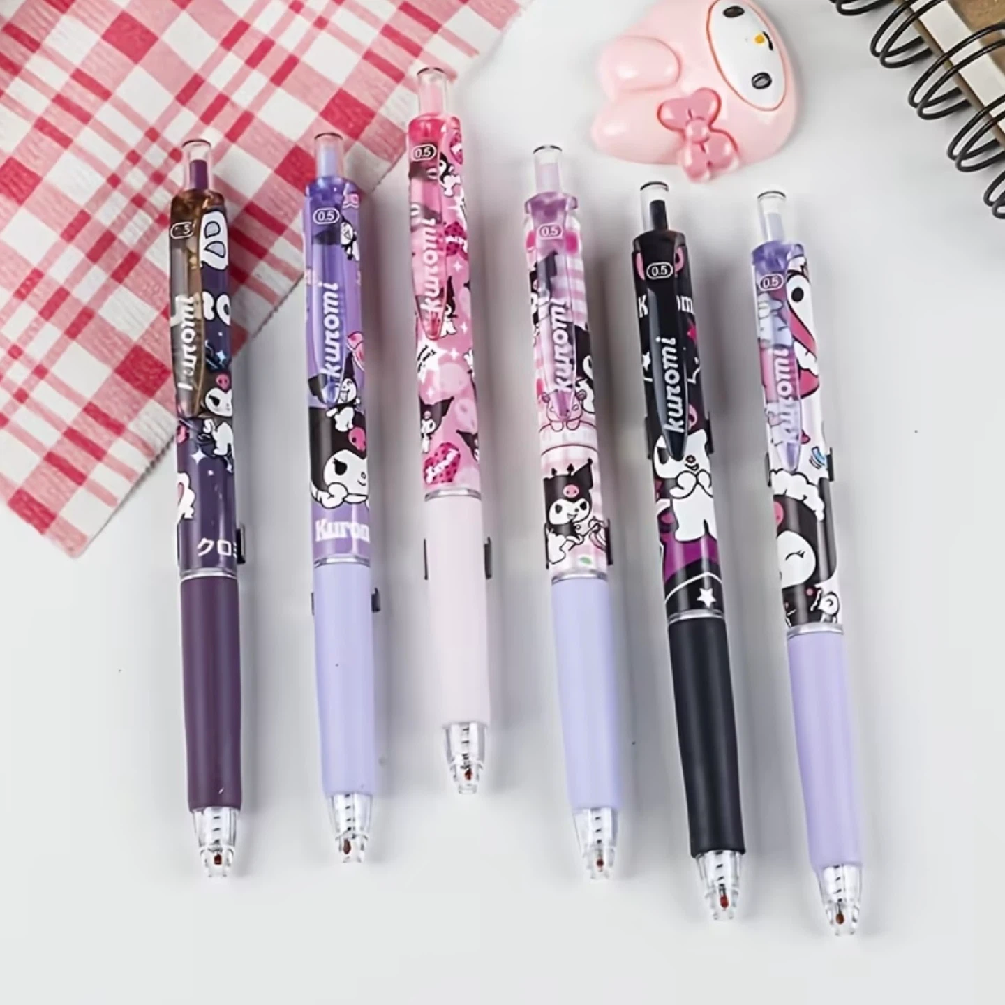 Brand New 6 Pack Kuromi Gel Pen Set - 0.5mm - photo 2