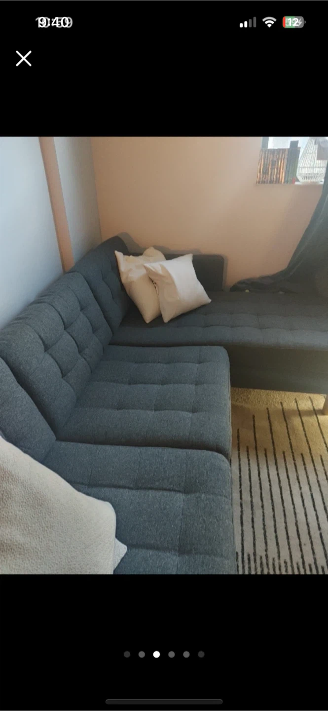 IKEA Morabo Grey Sectional Sofa - photo 2