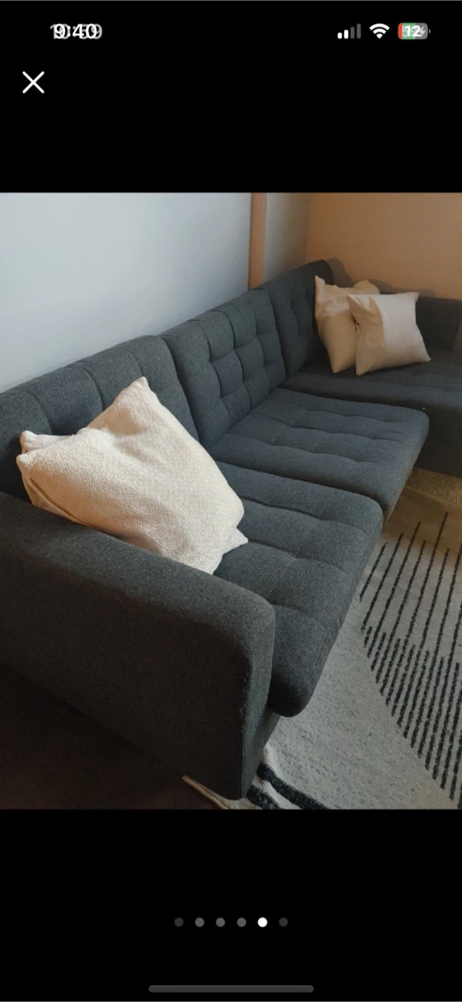 IKEA Morabo Grey Sectional Sofa - photo 4