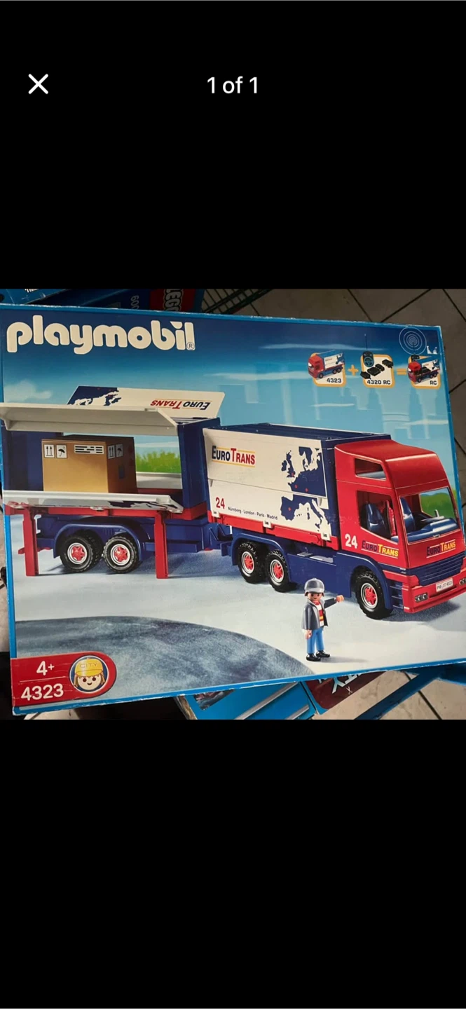 Playmobil Eurotrans Semi-Truck Toy Set