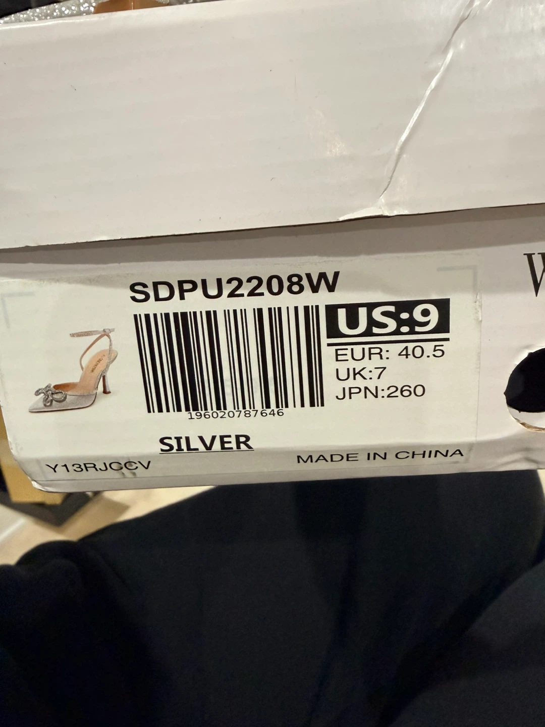 Dream Pairs Silver Glitter Bow Heels US 9 - photo 2