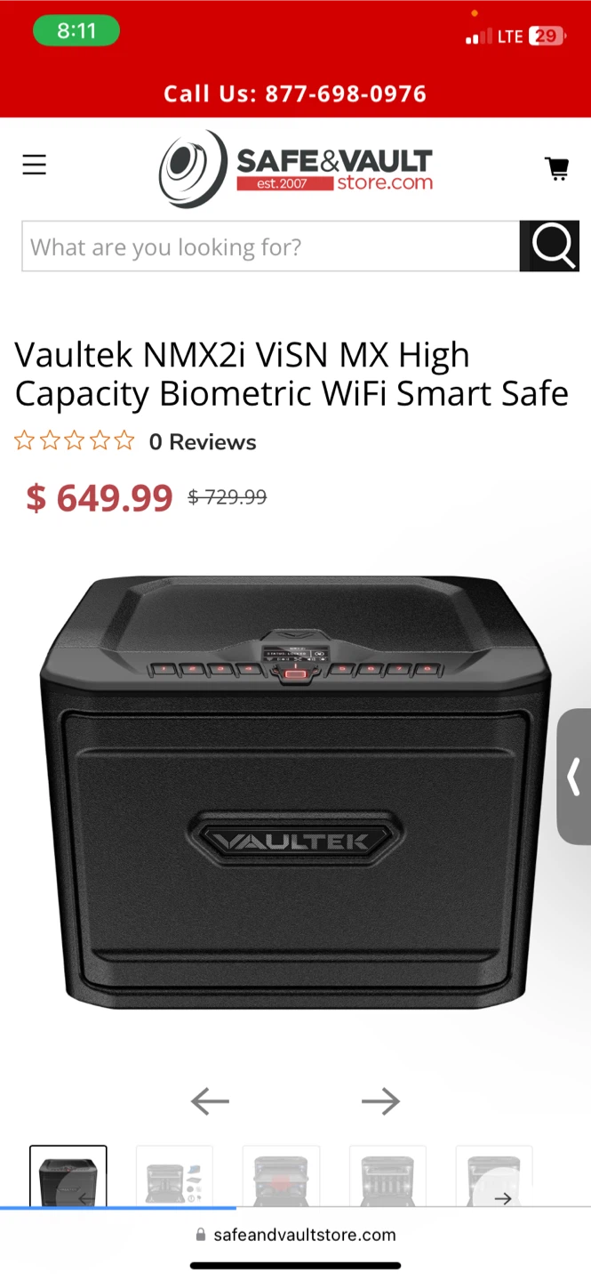 Vaultek NMX2i ViSN MX High Capacity Biometric WiFi Smart Safe - photo 2