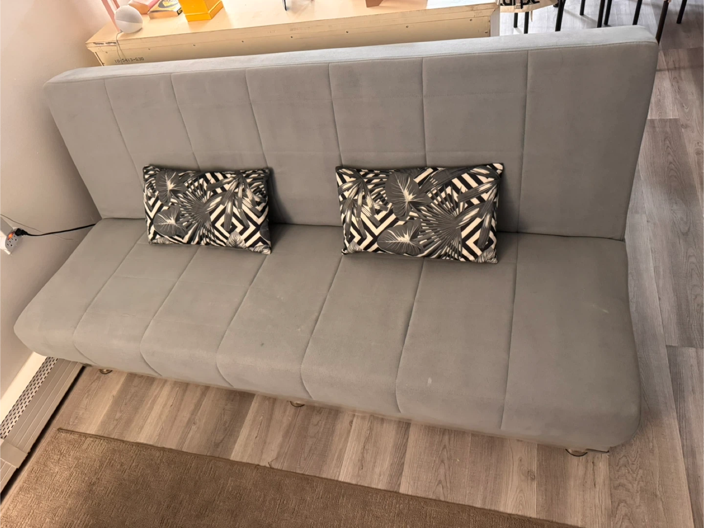 Grey Sofa Bed with Storage - photo 2