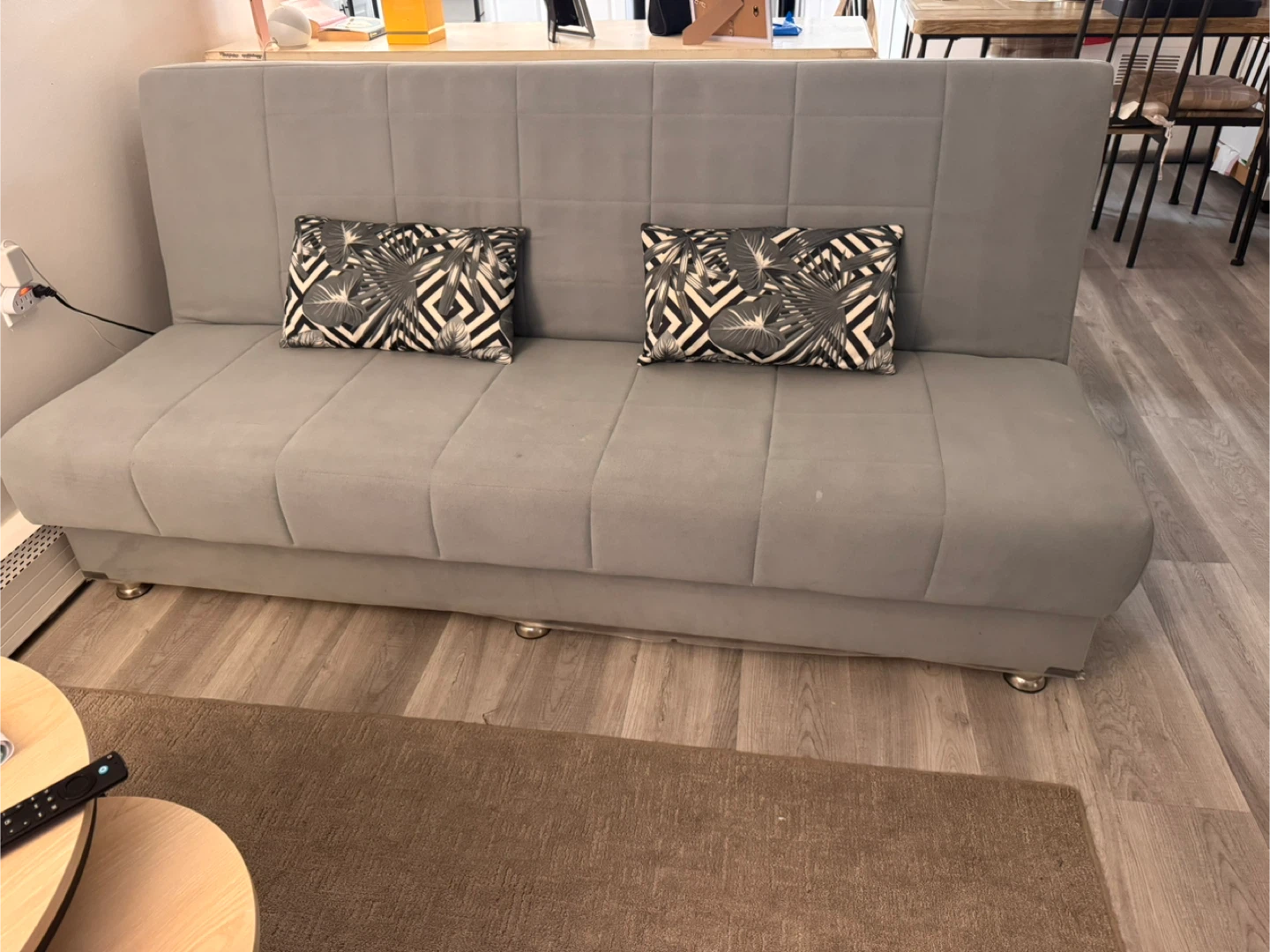 Grey Sofa Bed with Storage