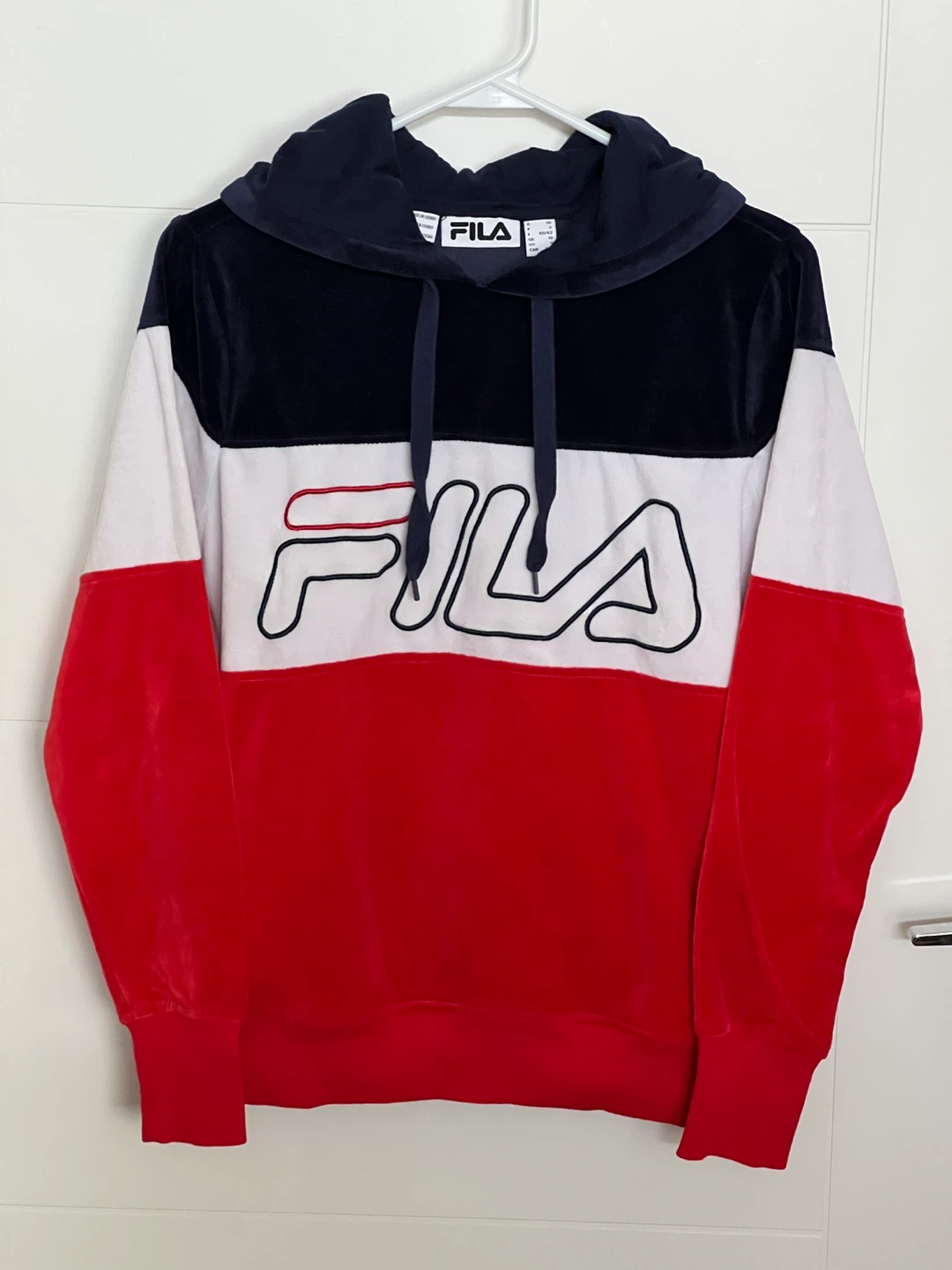 FILA Colour Block Velour Hoodie 🧡