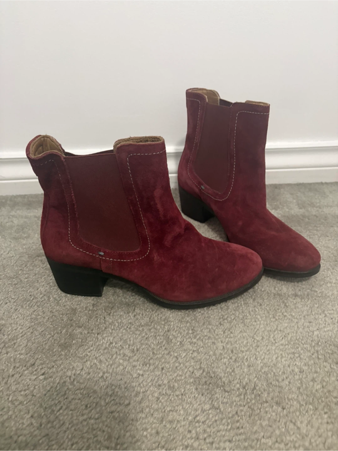 Maroon Suede Boots