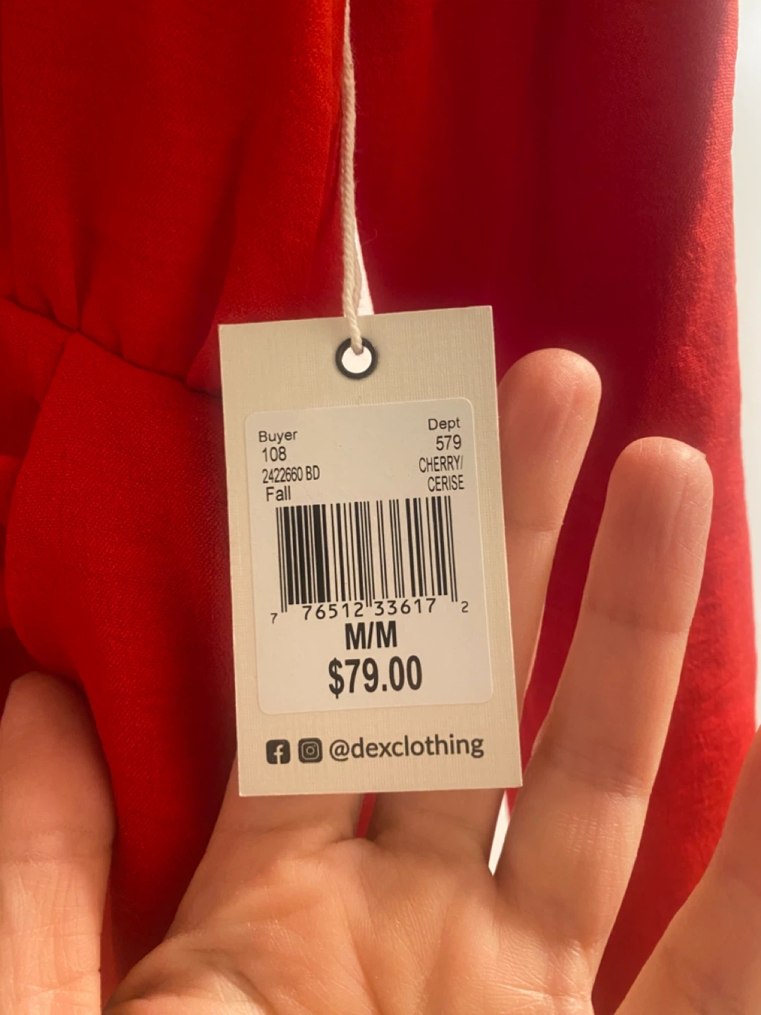 DEX Red Wrap Dress M/M - photo 3