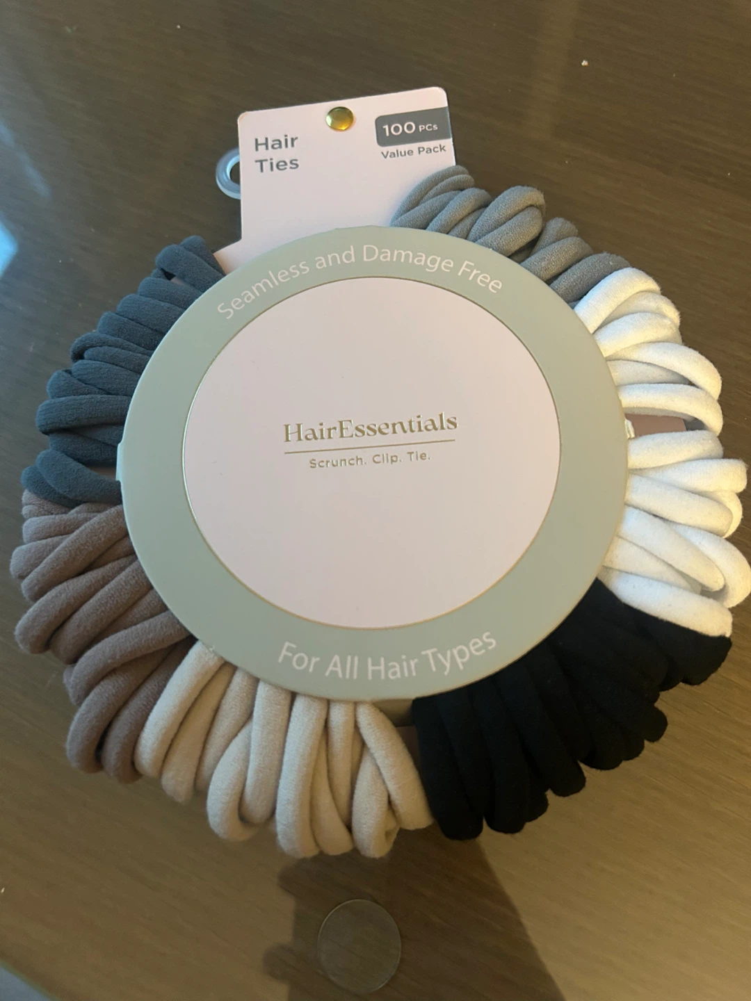 Hair Essentials 100 Piece Value Pack Seamless Hair Ties