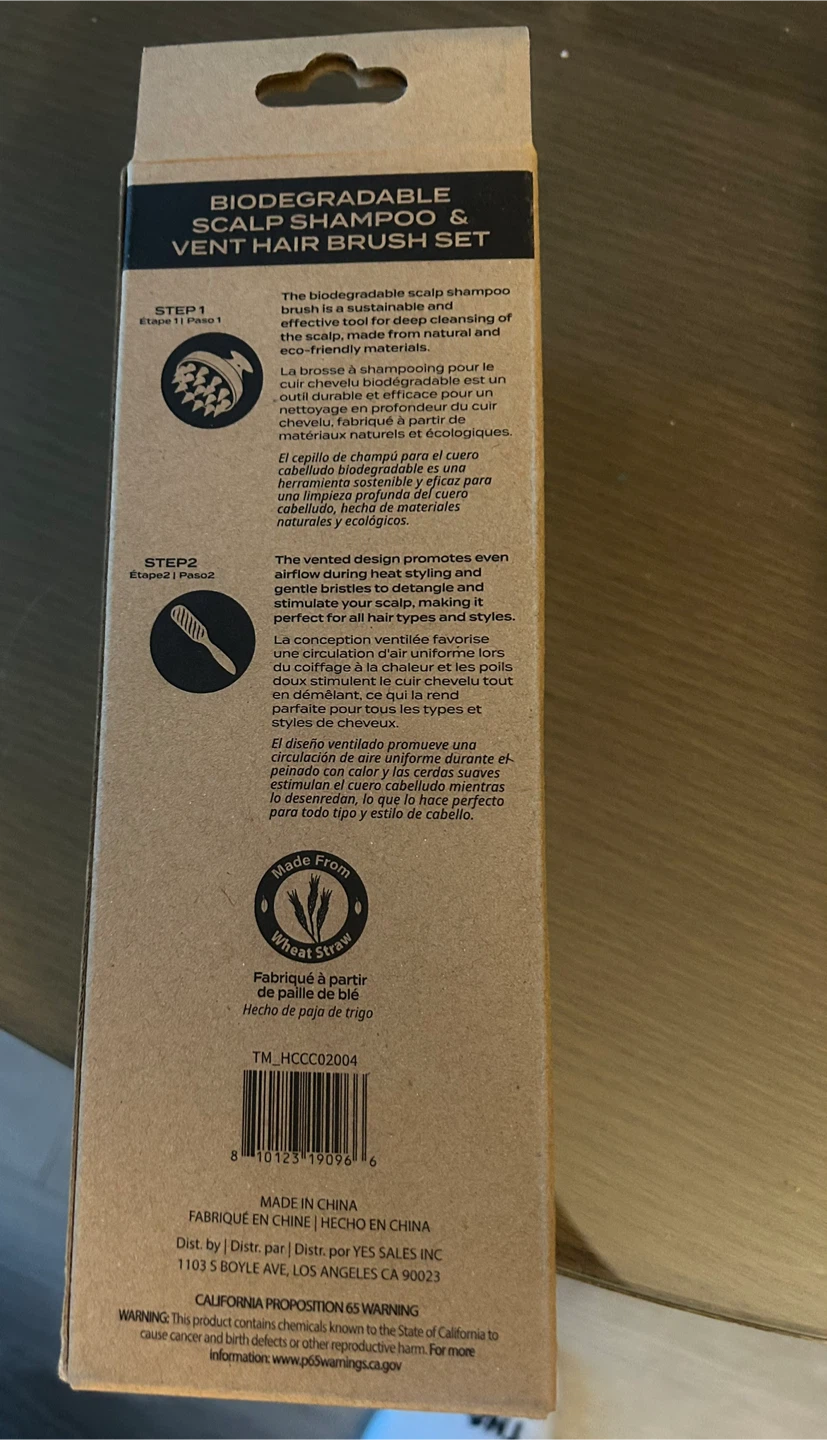 Tada Natural Biodegradable Scalp Shampoo & Vent Hair Brush Set - photo 2