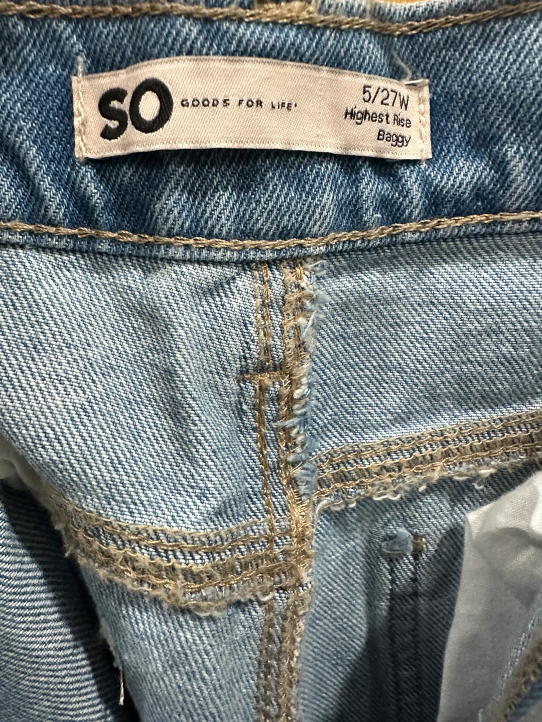 High Rise Baggy Jeans - Size 5, 27W - photo 3