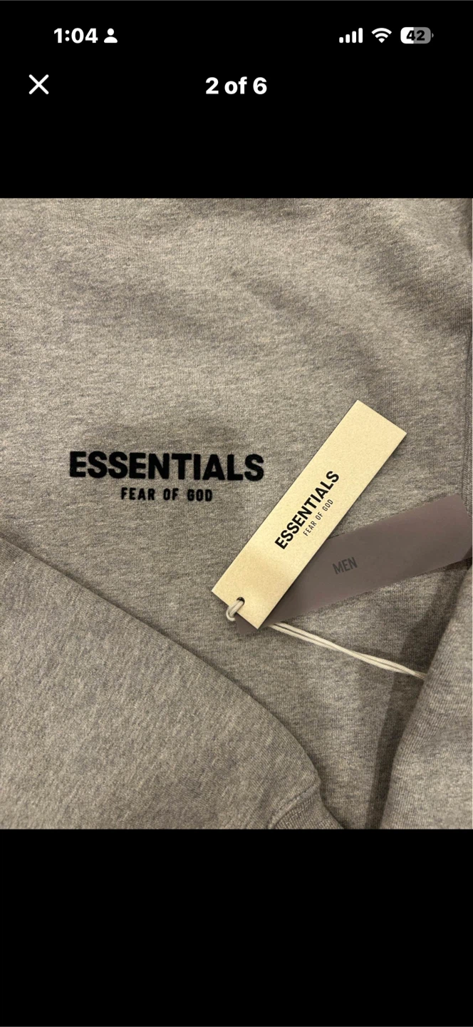 New ESSENTIALS Fear of God Grey Hoodie - photo 2