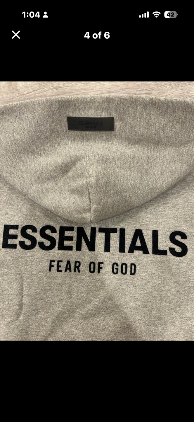 New ESSENTIALS Fear of God Grey Hoodie - photo 3