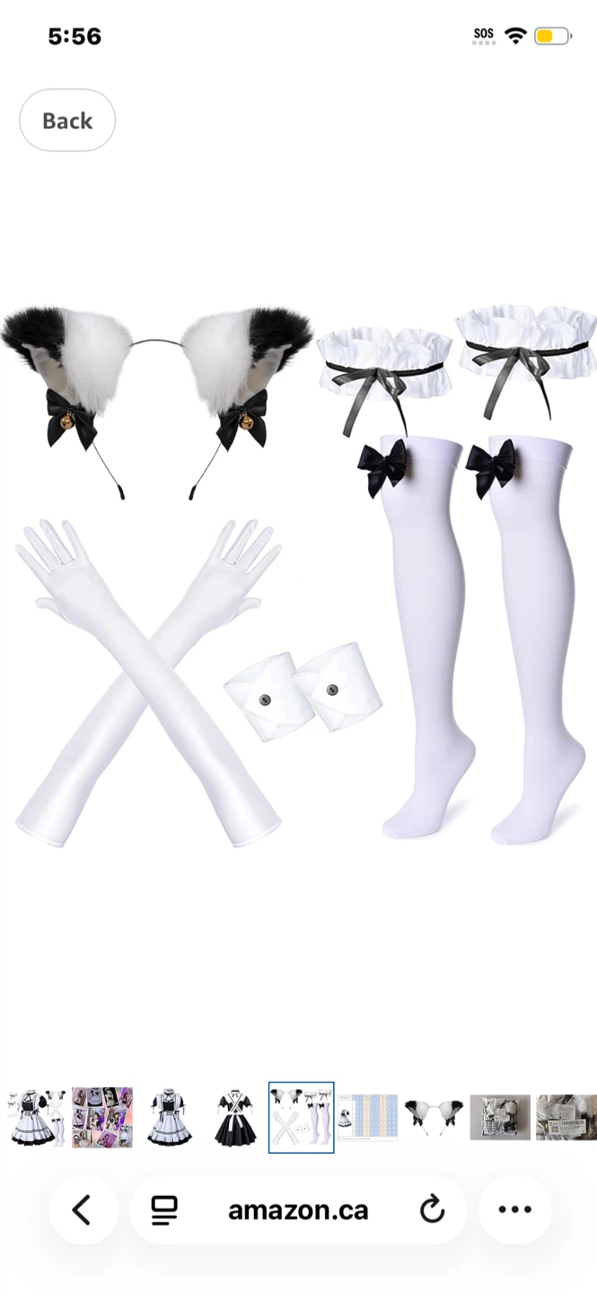 French Maid Apron Lolita Fancy Dress Costume Set - photo 4