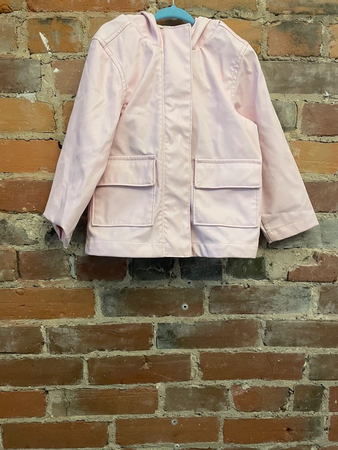 Old Navy Pink Hooded Rain Jacket with Cat Ears