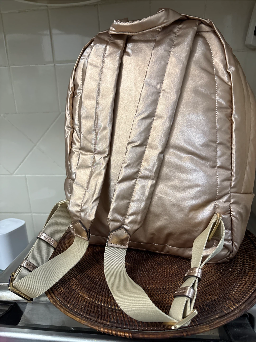 Michael Kors Rose Gold Puffer Backpack - photo 2