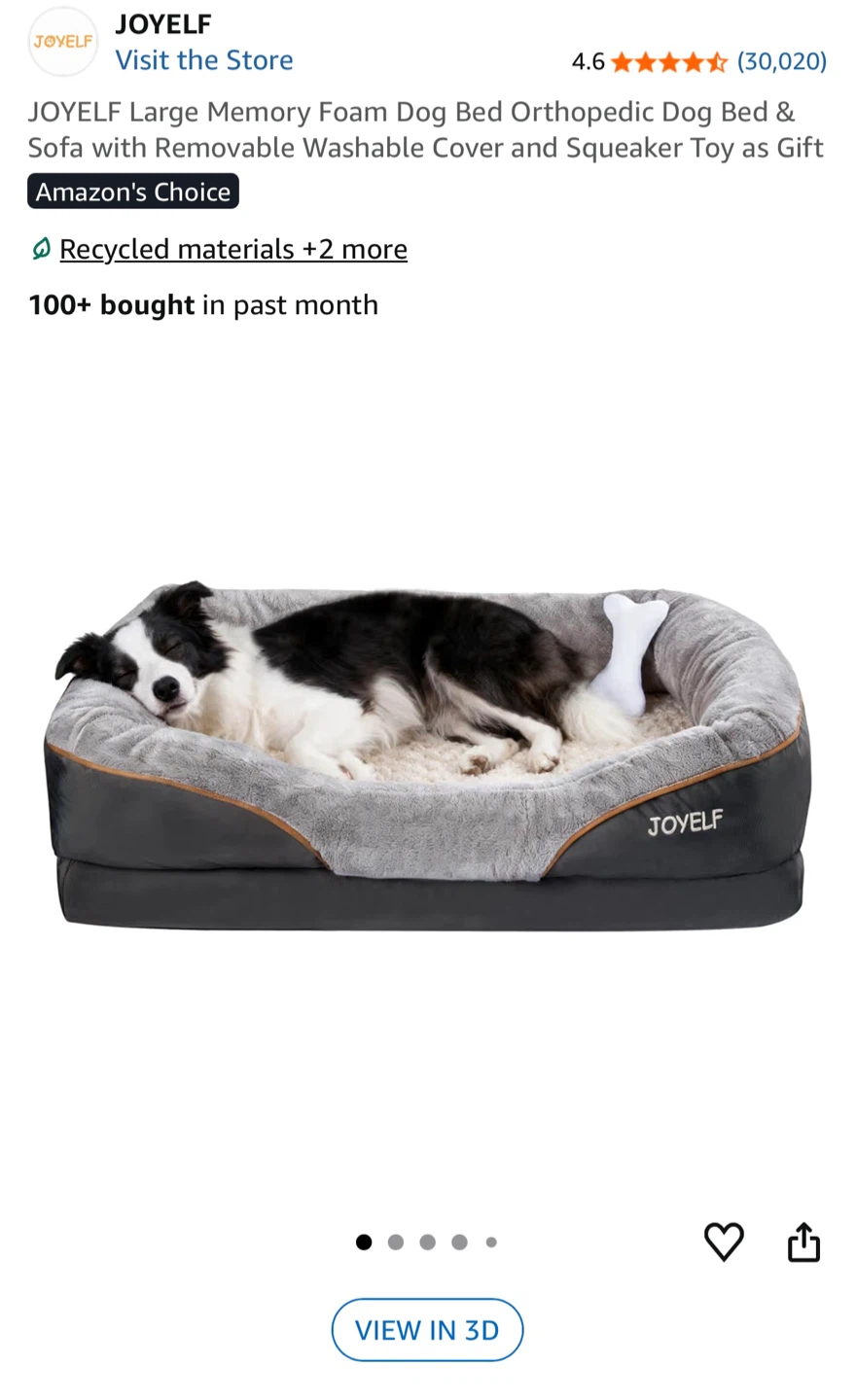 Brand NEW Large JOYELF Memory Foam Dog Bed Orthopedic Dog Bed - photo 2