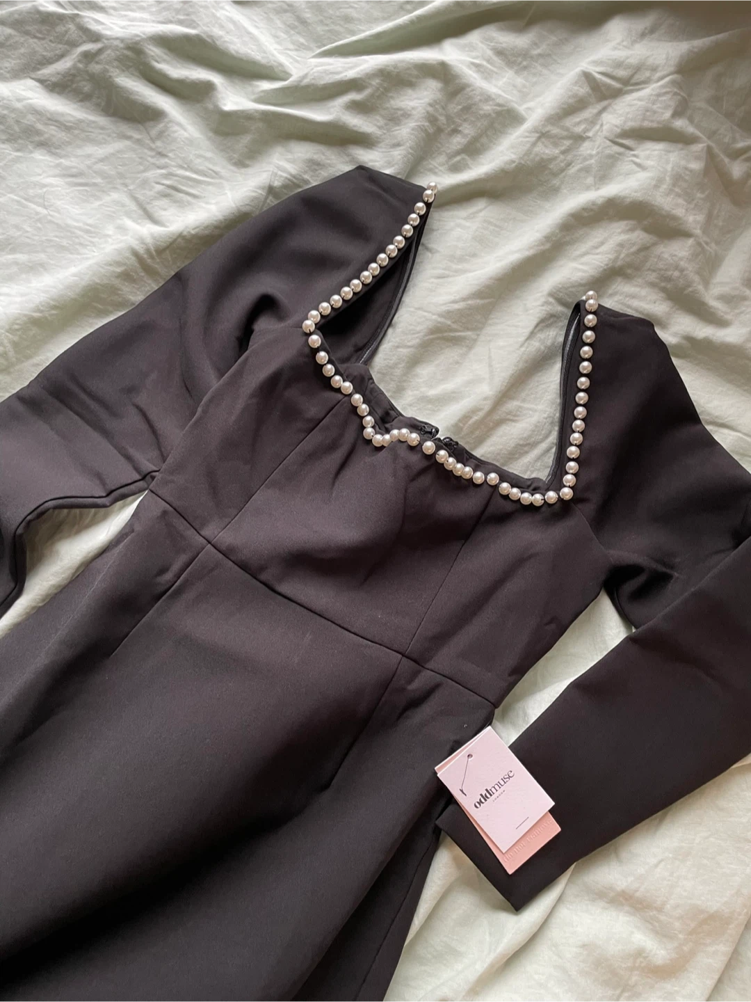 Odd Muse Midi Pearl Dress - Black brand new tags still on - photo 2