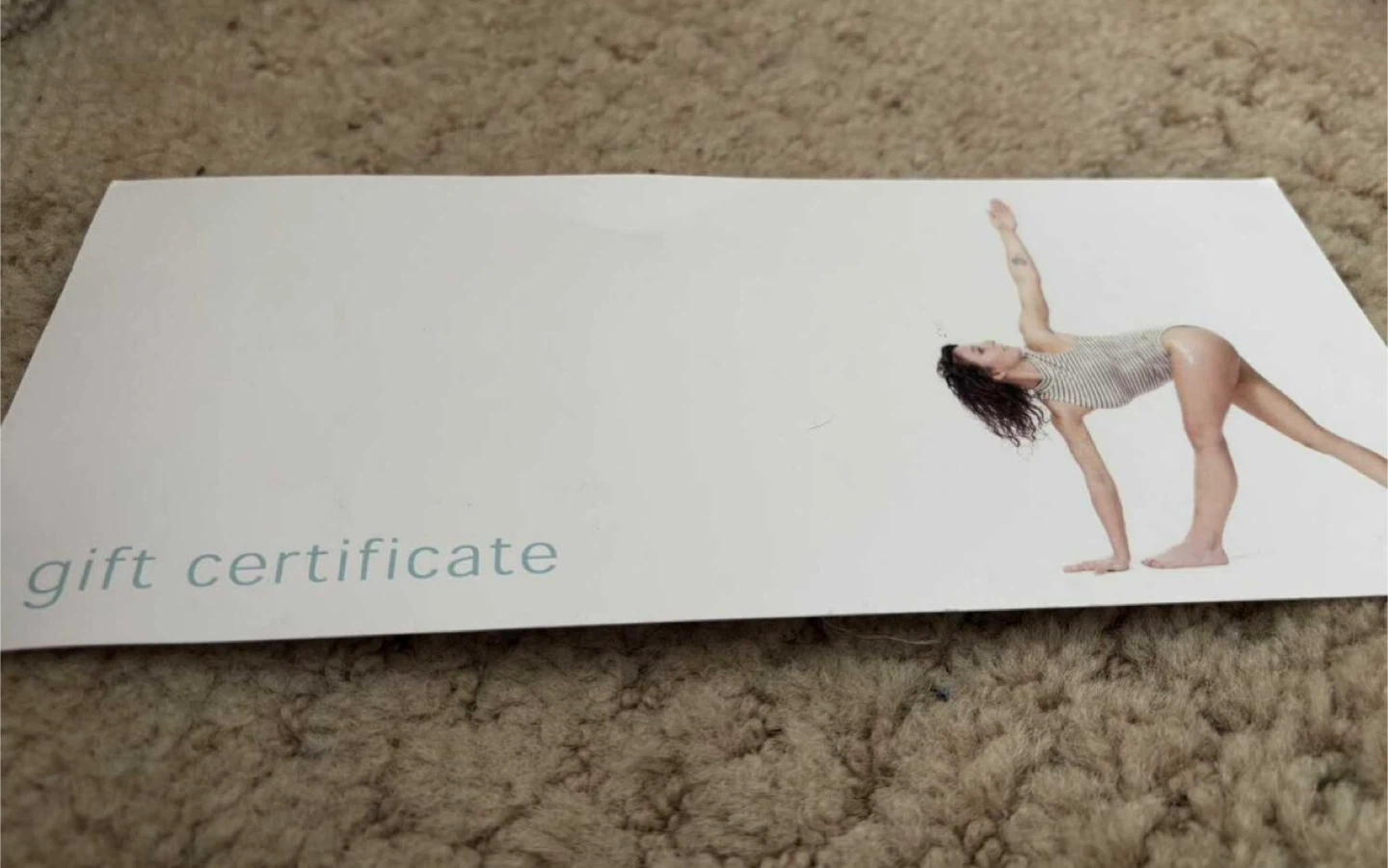 $20 Pure Living Yoga Gift Curtificate