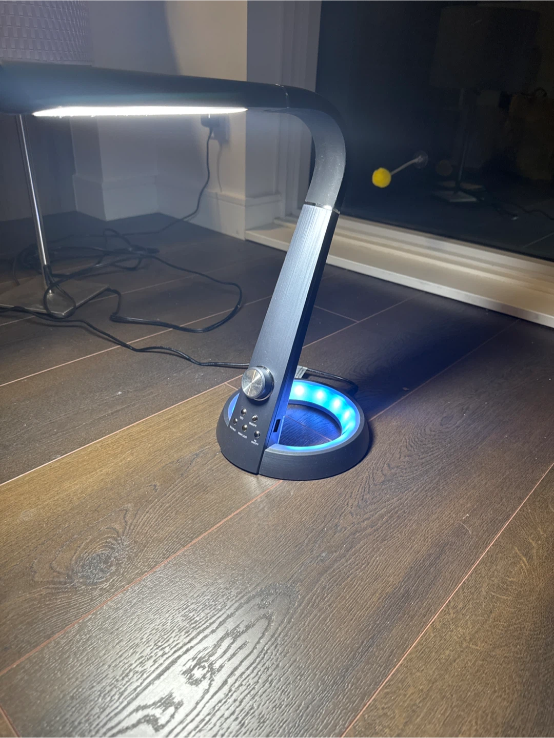 Adjustable LED Desk Lamp with Blue Accent Light