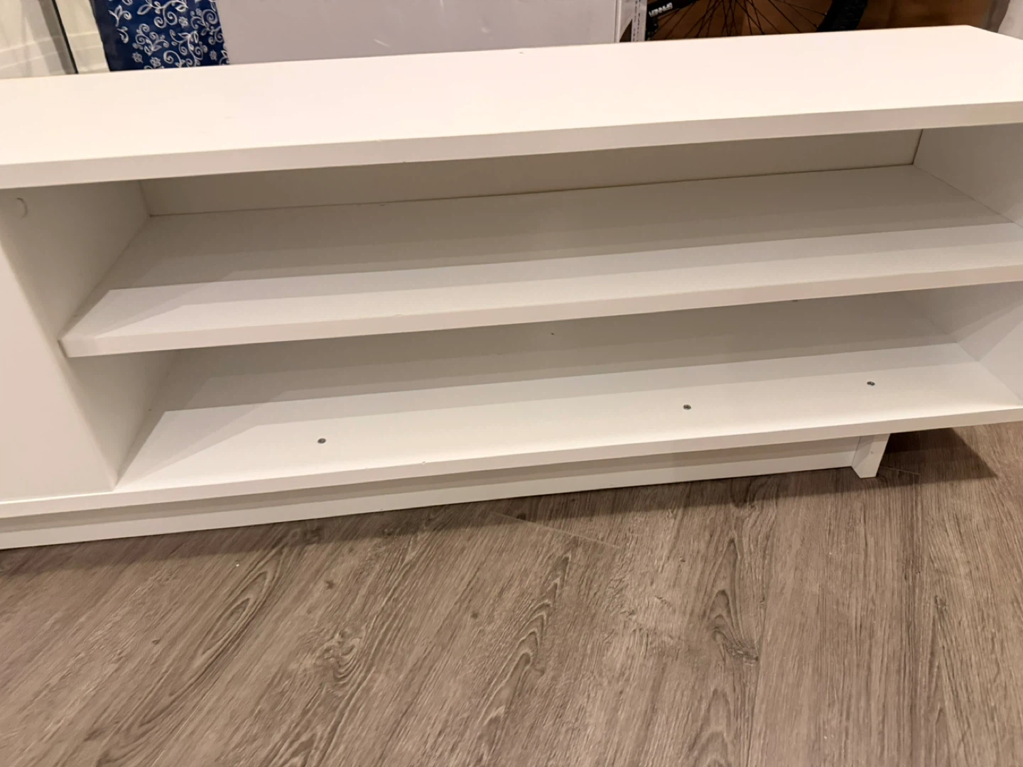White Media Console TV Stand