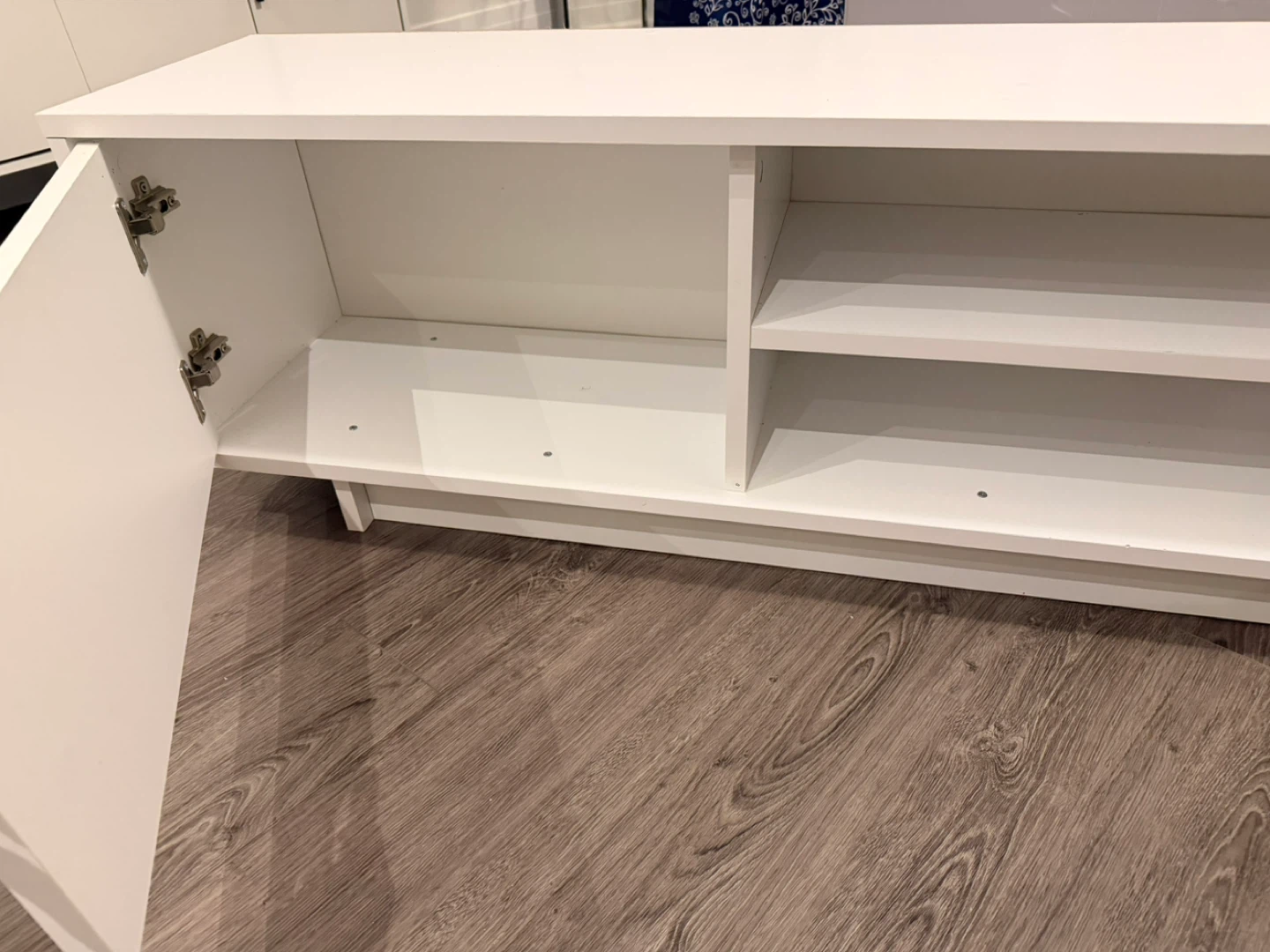 White Media Console TV Stand - photo 2