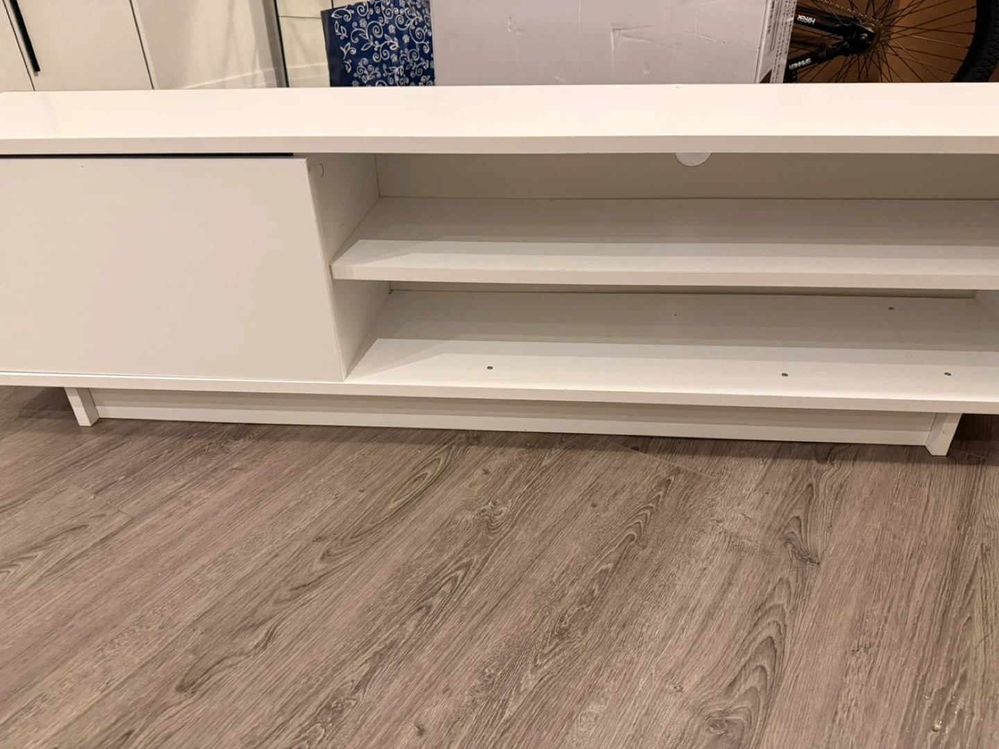 White Media Console TV Stand - photo 3