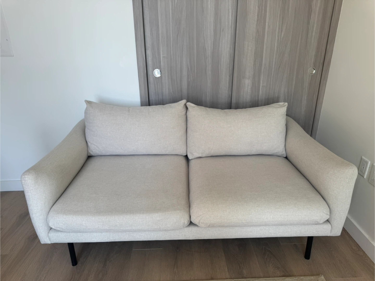 Beige Two-Seater Sofa Length:169cm/ Width:91 cm