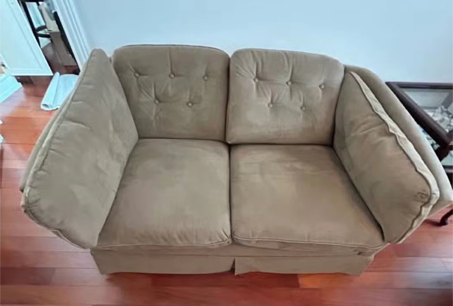 Light Beige Loveseat Sofa - photo 2
