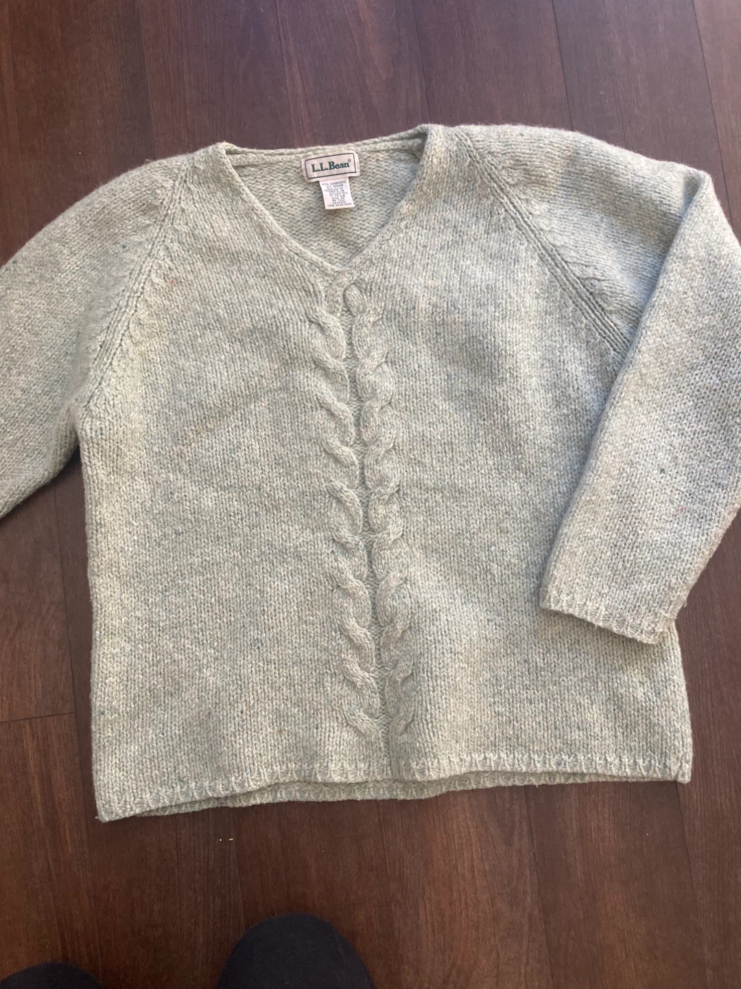 L.L.Bean Women's Cable Knit Wool Sweater - Size M - photo 2