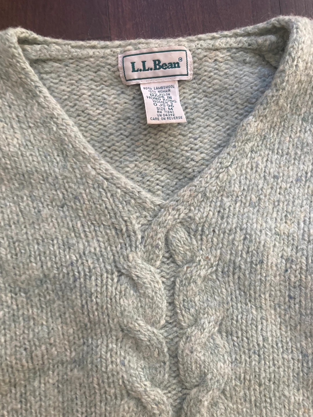 L.L.Bean Women's Cable Knit Wool Sweater - Size M - photo 3