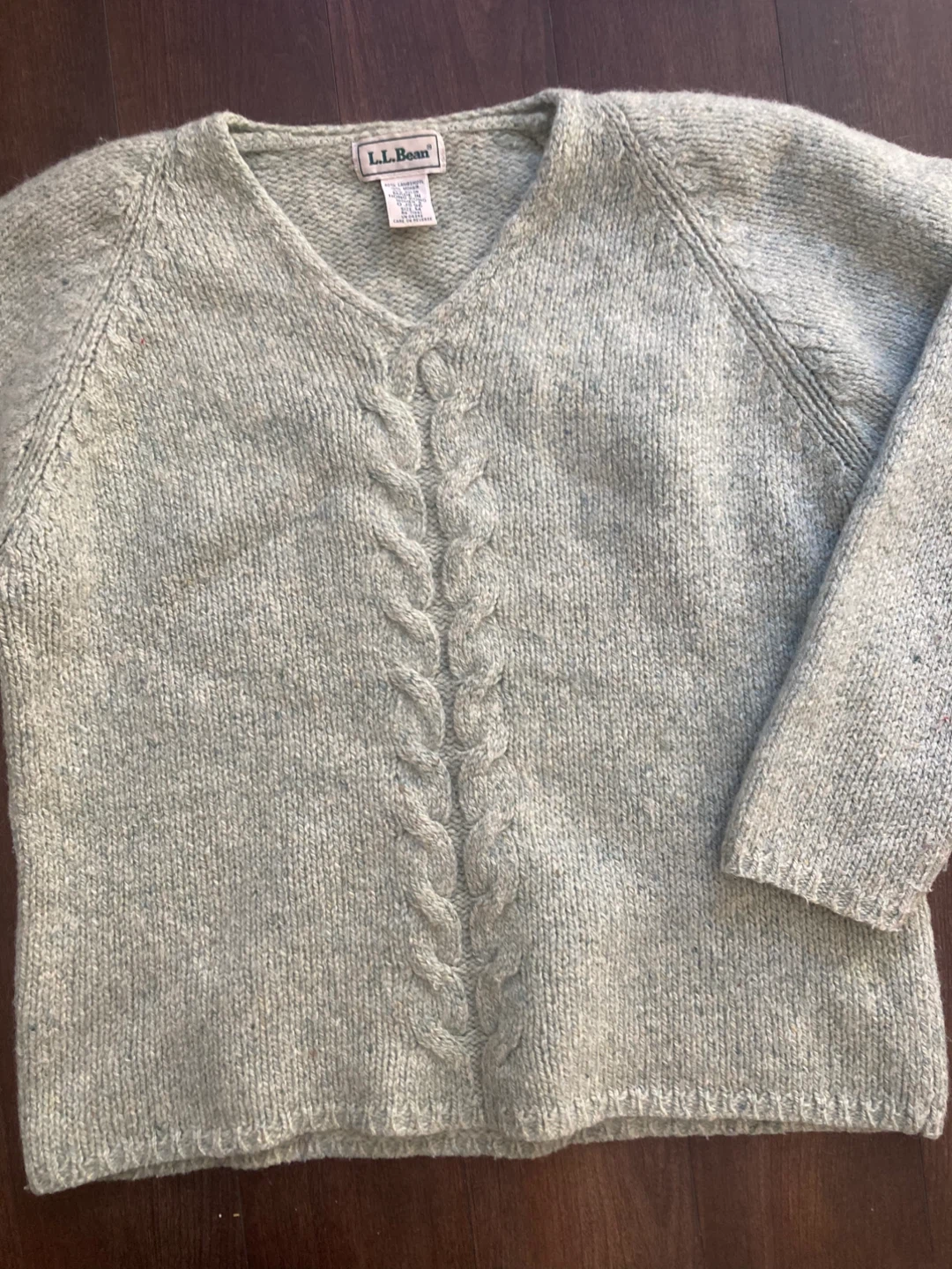 L.L.Bean Women's Cable Knit Wool Sweater - Size M - photo 5