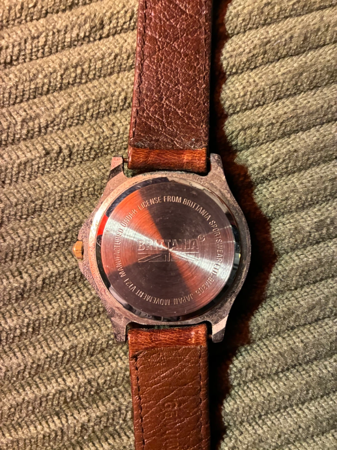 Britannia Quartz Watch with Brown Leather Band - photo 3