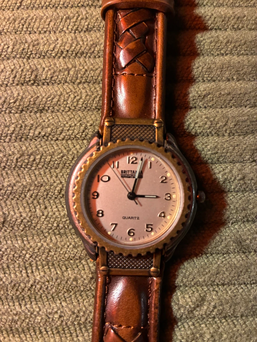 Britannia Quartz Watch with Brown Leather Strap - photo 2