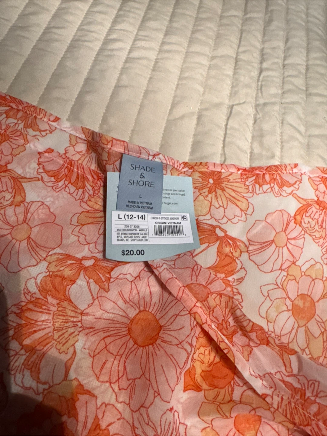 Shade & Shore Women's Floral Sarong - Orange, Size L - photo 2