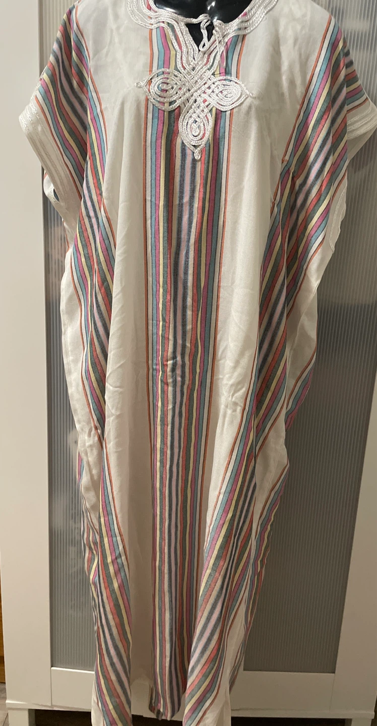 Women's Striped Kaftan Dress