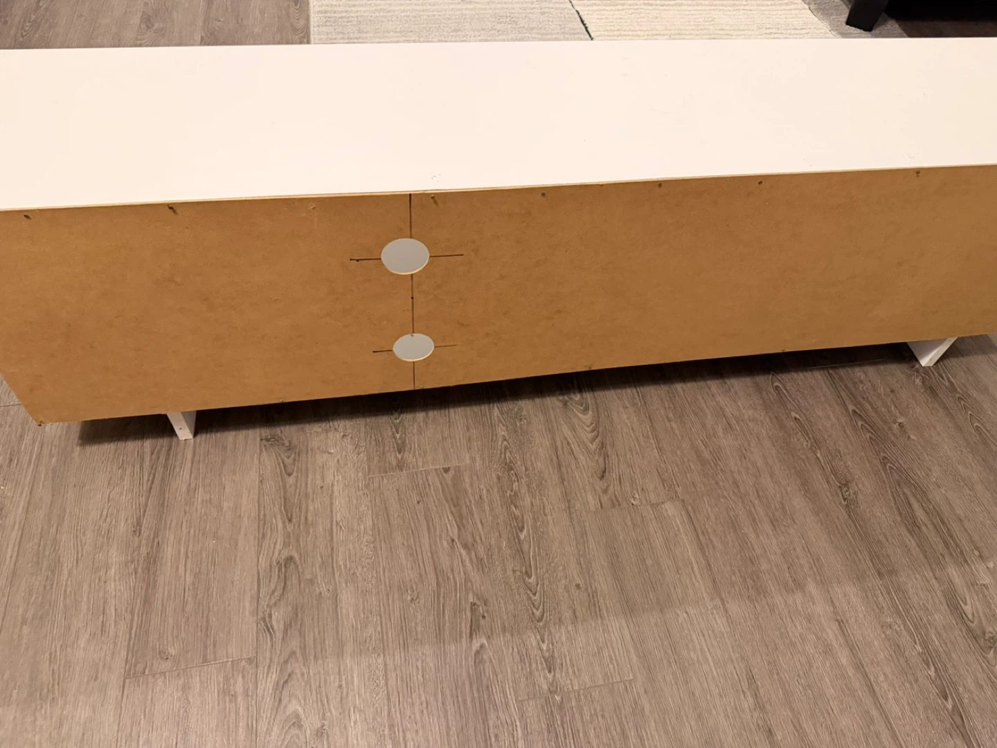 White Media Console TV Stand - photo 4