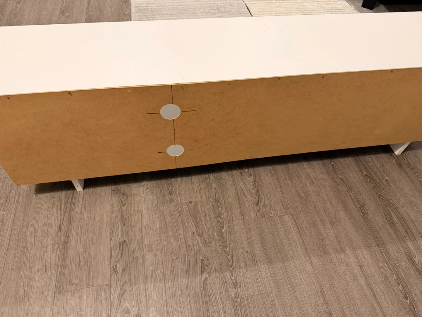 White Media Console TV Stand - photo 5
