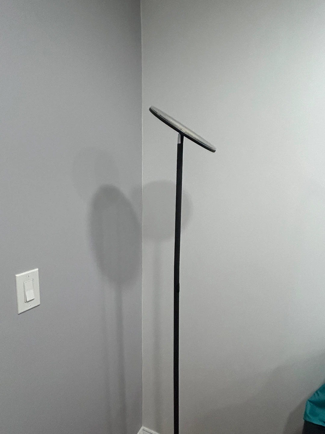 Black Modern Floor Lamp with Round Head