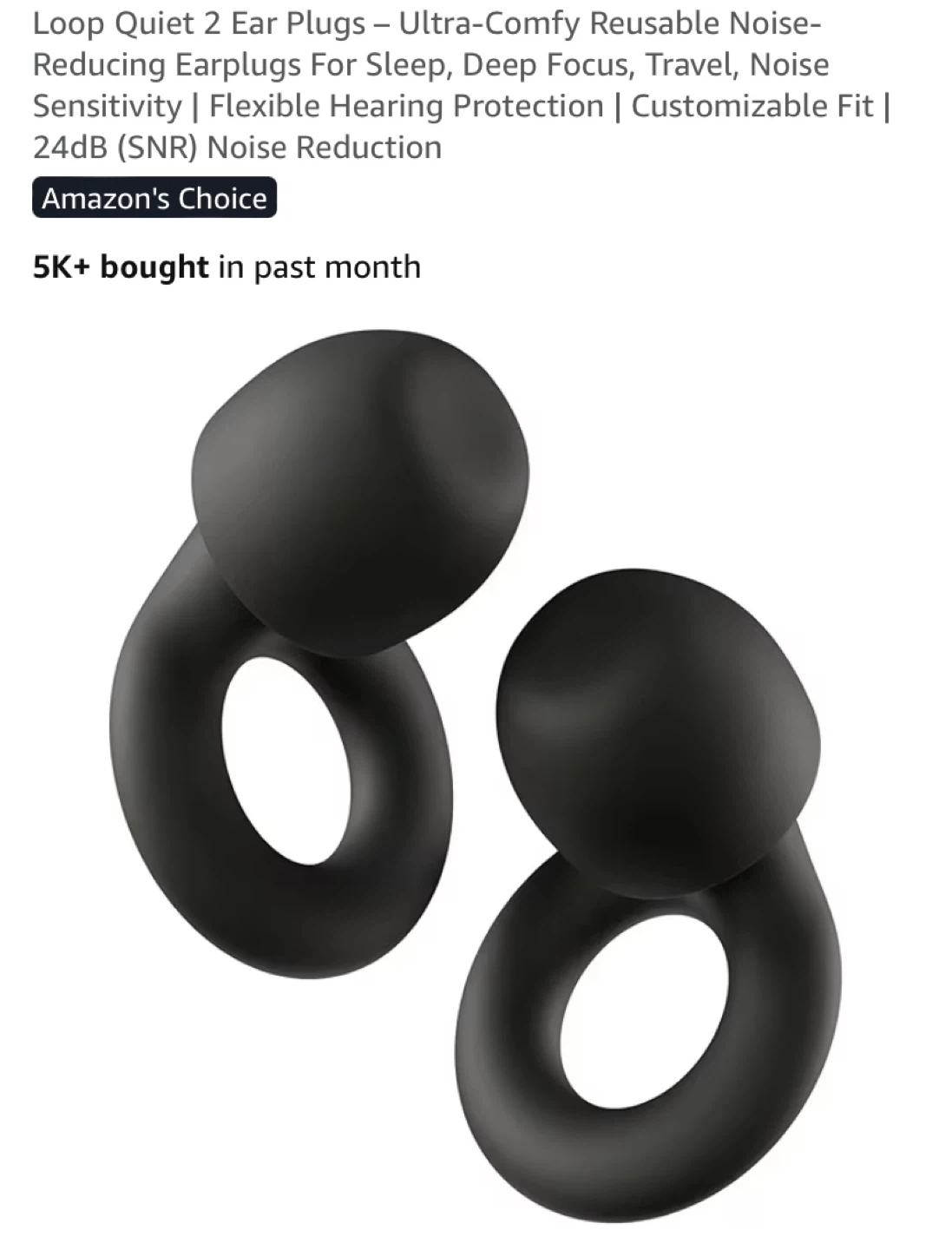 New Loop Quiet 2 Ear Plugs Black