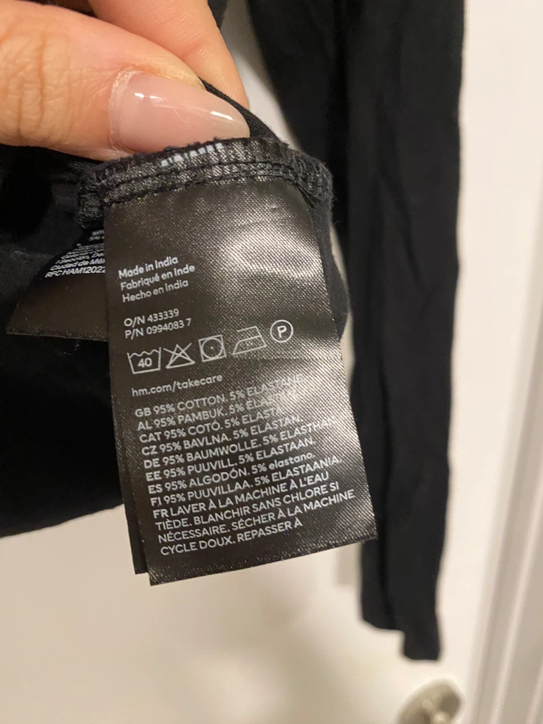 H&M Black Long Sleeve T-Shirt Size M - photo 3