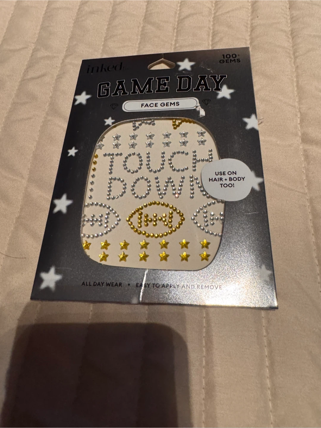 4 packs Inked Game Day Face Gems & Temporary Tattoos - photo 3