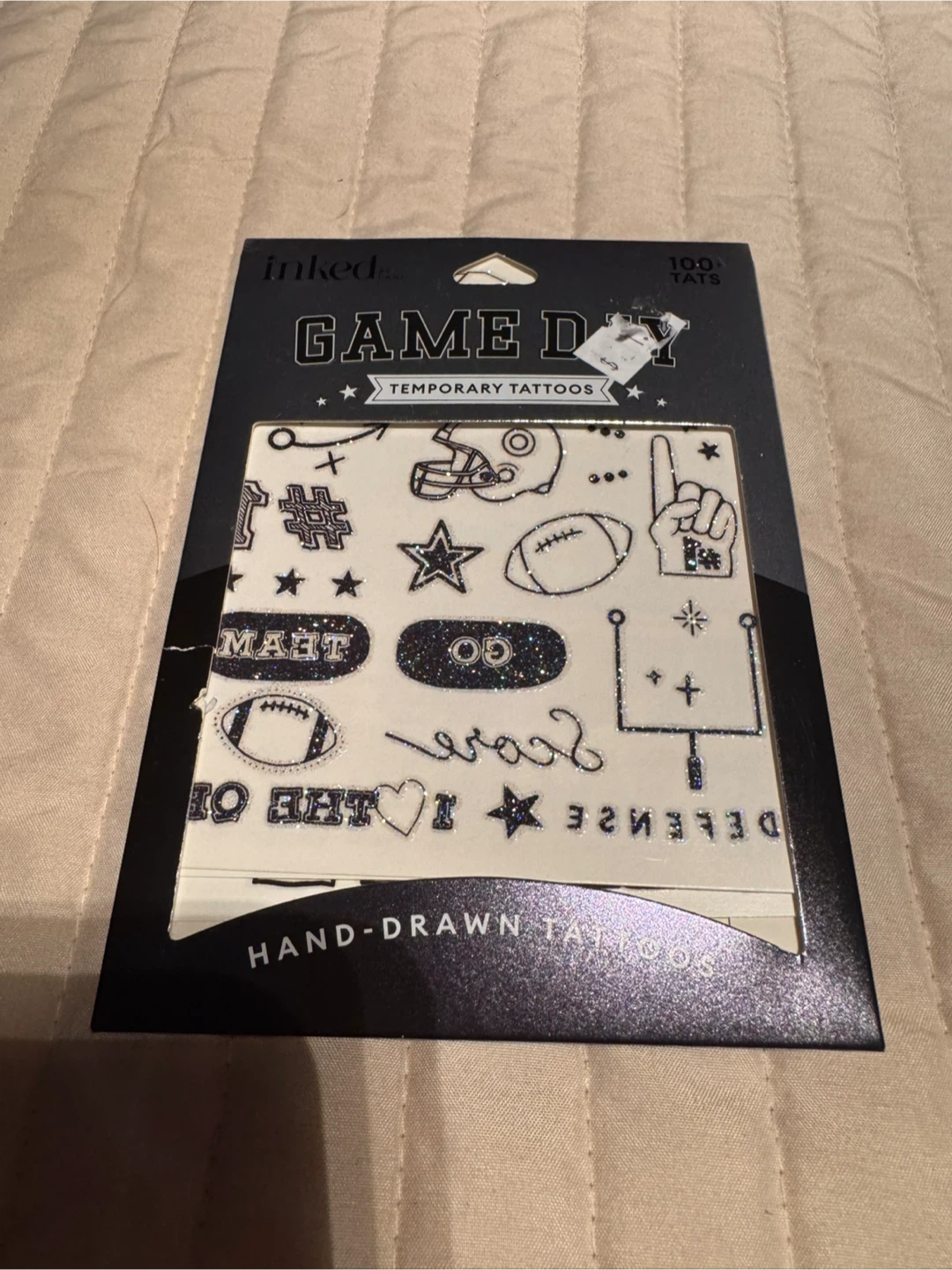 4 packs Inked Game Day Face Gems & Temporary Tattoos - photo 2