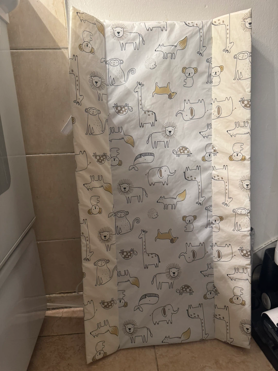 Baby Changing Pad with Animal Print