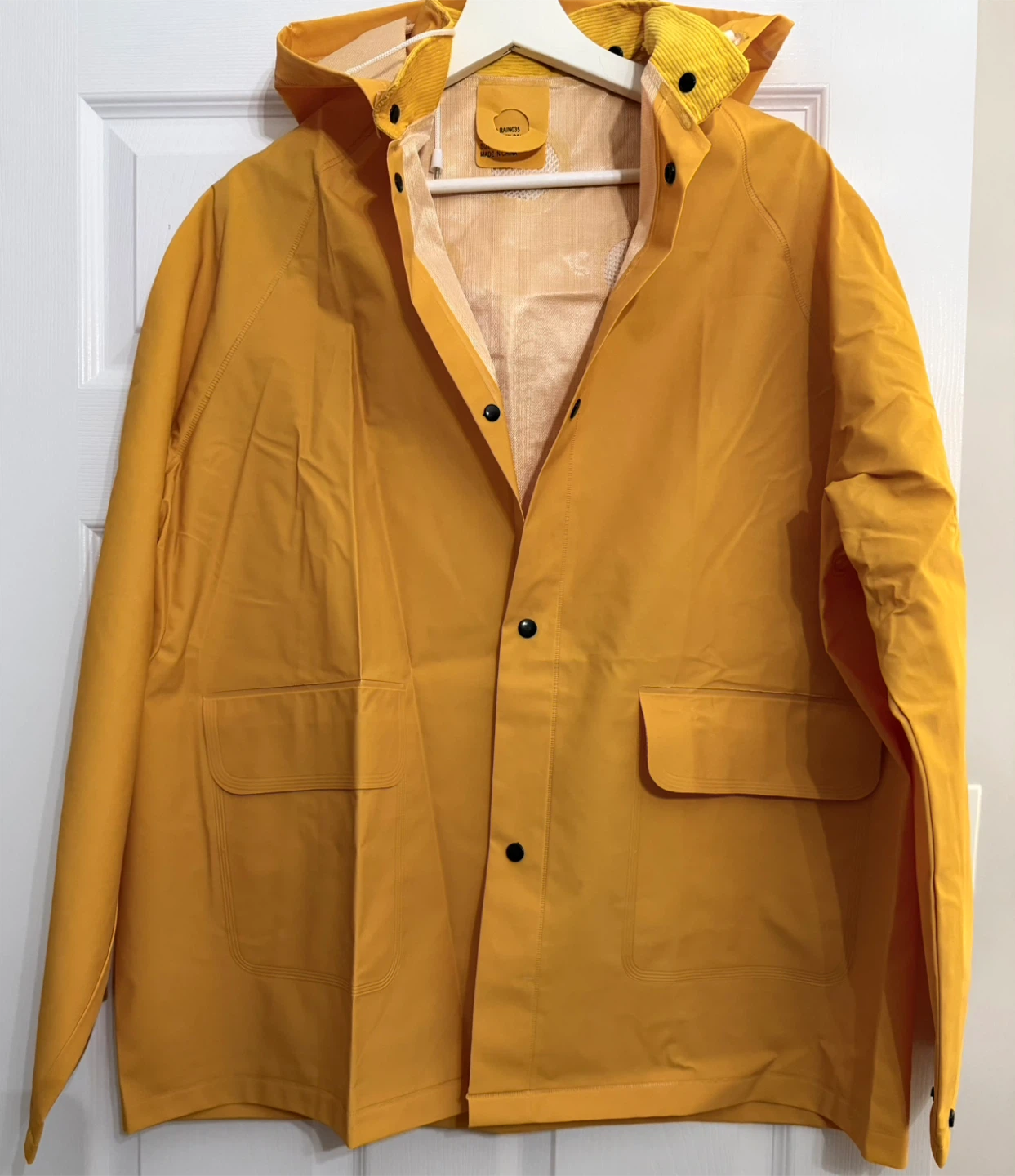 Yellow Rain Jacket and Bib Pants - Size M